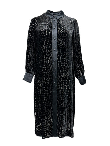 Marina Rinaldi Women's Black Fiorire Button Down Cardigan NWT