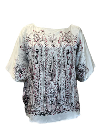 Marina Rinaldi Women's Beige Fiume Pullover Shirt NWT