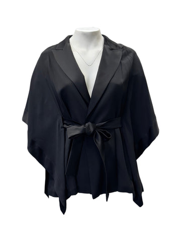 Marina Rinaldi Women's Black Flavia Wrap Shirt NWT