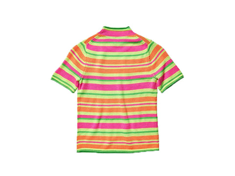 OPENING CEREMONY Women's Fluorescent Multi Short Sleeve Sweater Large $275 NWT