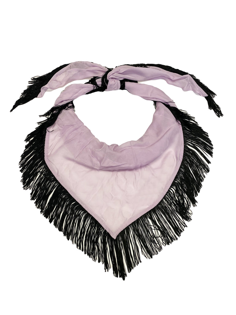 Hanley Mellon Women's Triangle Fringe Scarf One Size Lilac