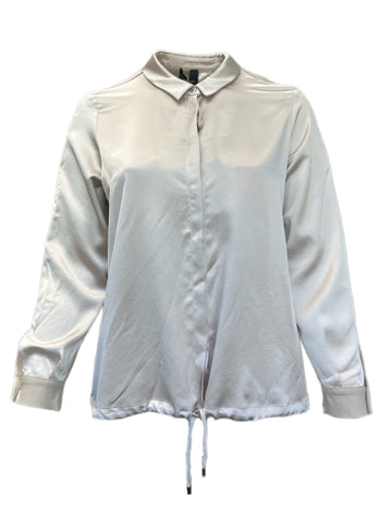 Marina Rinaldi Women's Beige Full Button Down Shirt NWT