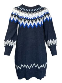 Marina Rinaldi Women's Blue Galles Pullover Shift Dress NWT