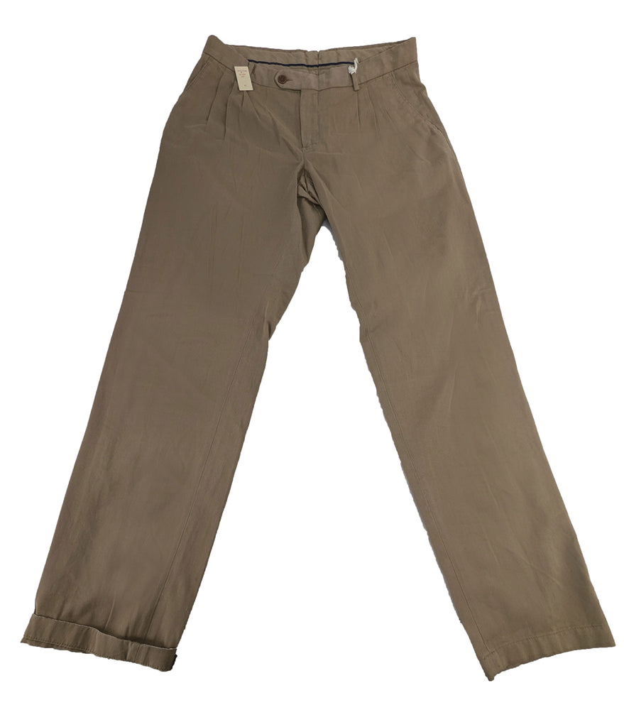 GANT RUGGER Earth Brown Pleated Slacks 189161 Size 32