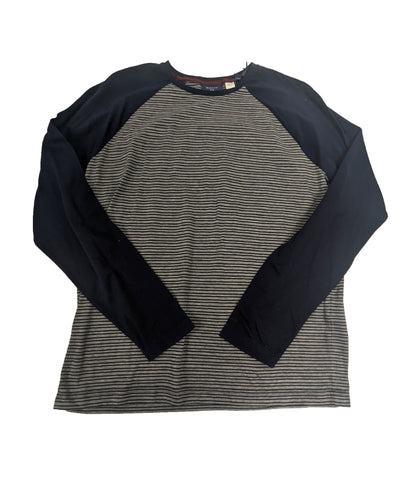 GANT Men's Evening Blue Oxford Stripe Long Sleeve Tee 2024010 Size M NWT