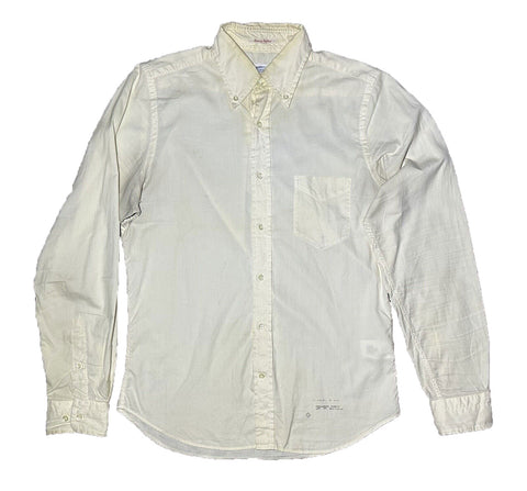 GANT RUGGER Cream Windblown Oxford Gmt Dyed Shirt 351730 Size Medium