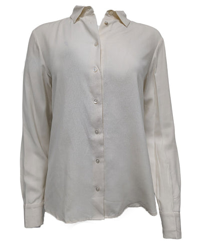 GANT Women's Eggshell Silk Button Up Shirt 432071 Size US 8/ EU 38