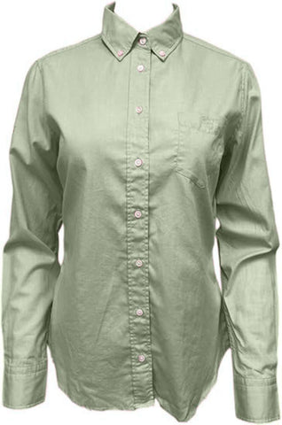 GANT Women's Sage Green Colorful Oxford Shirt 432103 Size 8