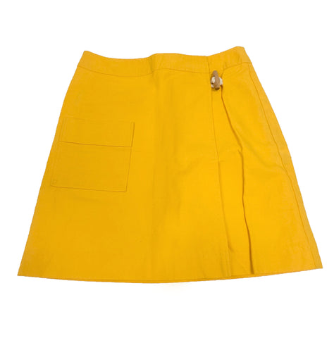 GANT Women's Taxicab Yellow Cotton Linen Skirt 440841 Size 4 NWT