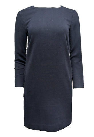 GANT Women's Dark Blue Crepe Wool Blend Dress 450782 Size 4