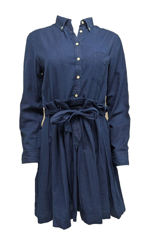 GANT RUGGER Women's Dark Indigo Shirt Dress 450927 Size Large $155 NWT