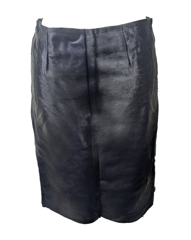 GANT Women's Navy Calf Hair Skirt 478198 Size US 8/ EU 38 Retail $1,650