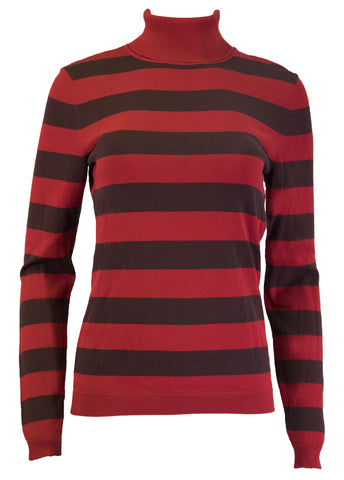 GANT Diamond G Women's Haute Red Striped Turtleneck 482508 Size S $125 NWT