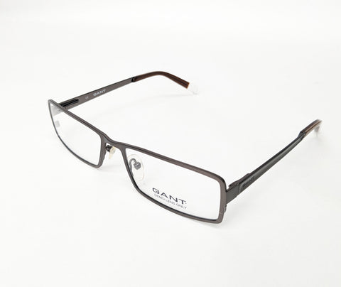 GANT Men's Rectangular Hallo Eyeglass Frames 54-17-140 -Satin Gunmetal NEW