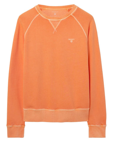 GANT Men's Papaya Orange Sunbleached Sweatshirt 266100 Size Medium
