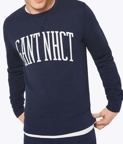 Gant Men's O. Gant NHCT C-Neck Sweat, Medium, Evening Blue