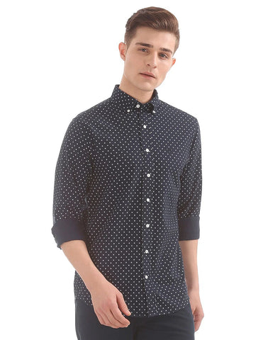 GANT Classic Blue Micro Stripe Diamond Button Down Shirt 3002110 Size M NWT