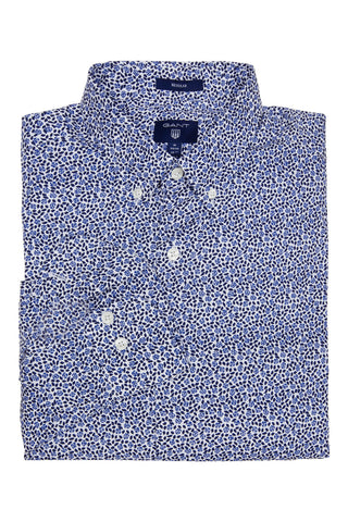 GANT College Blue Rose Dot Print Button Down Shirt 3002170 Size M NWT