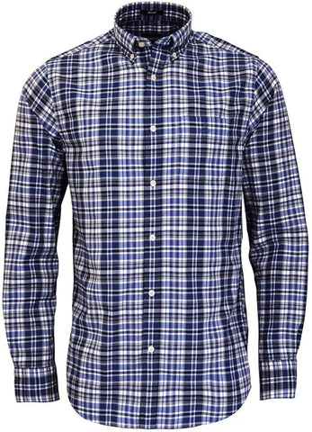 GANT Vintage Blue Winter Twill Heather Button Down Shirt 3011430 Size M NWT