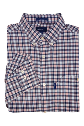 GANT Summer Rose Indigo Check Button Down Shirt 3015830 Size M NWT