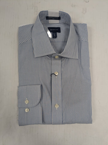GANT Vintage Blue Pure Prep Broadcloth Stripe Shirt 3019030 Size M NWT