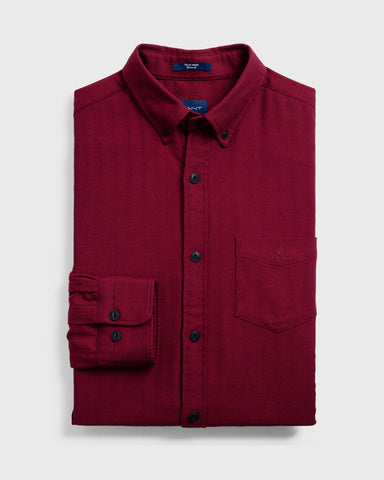 GANT Port Red Tech Prep Herringbone Button Down Shirt 3020030 Size M NWT