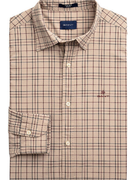 GANT Dry Sand Tech Prep Tattersall Button Down Shirt 3020230 Size M NWT