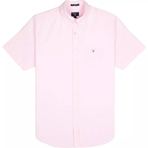 GANT Men's Light Pink Short Sleeve Oxford Button Down Shirt Size M NWT