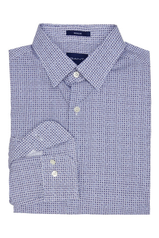 GANT Hamptons Blue Signature Print Hidden Button Down Shirt 3051710 Size M NWT