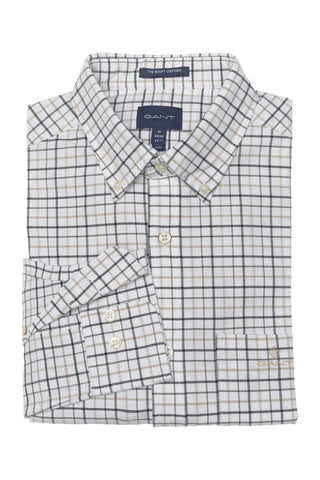 GANT Sea Turtle Beefy Oxford Check Button Down Shirt 3005470 Size M NWT