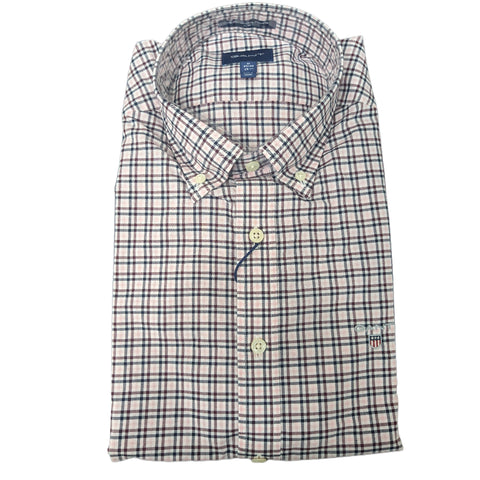 GANT Preppy Pink Broadcloth 3 Color Gingham Slim Fit Shirt 3056602 Size M NWT