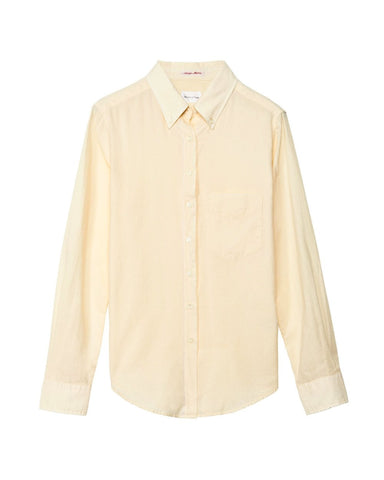 GANT RUGGER Men's Cream Color Sevedge Madras E-Z OBD Shirt 345760