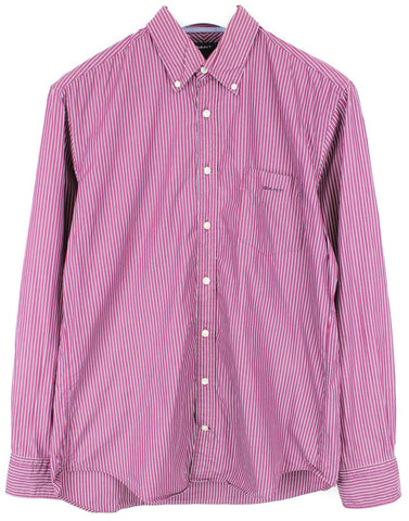GANT Men's Plum Striped Empire Poplin Button Down Shirt Size Large NWT