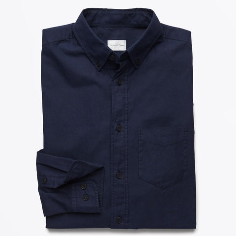 GANT RUGGER Evening Blue Organic Oxford Button Down Shirt 362755