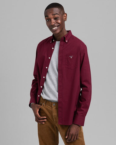GANT Thunder Red Fitted Comfort Oxford Button Down Shirt 364202 Size M NWT