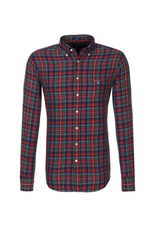GANT Dark Indigo Tartan Plaid Button Down Shirt 364530 Size Medium