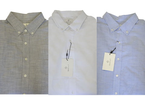 GANT DIAMOND G Men's Fitted Chambray Button Down 384412 Size M $155