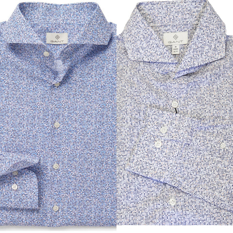 GANT DIAMOND G Men's Micro Action Art Fitted Amalfi 384627 Size M $225 NWT