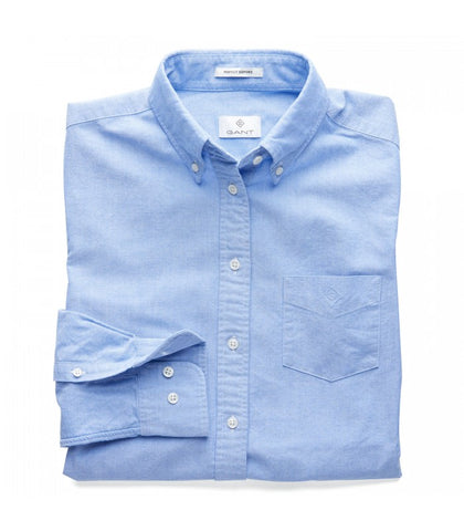 GANT RUGGER DIAMOND G Women's Clay Blue Perfect Oxford Shirt