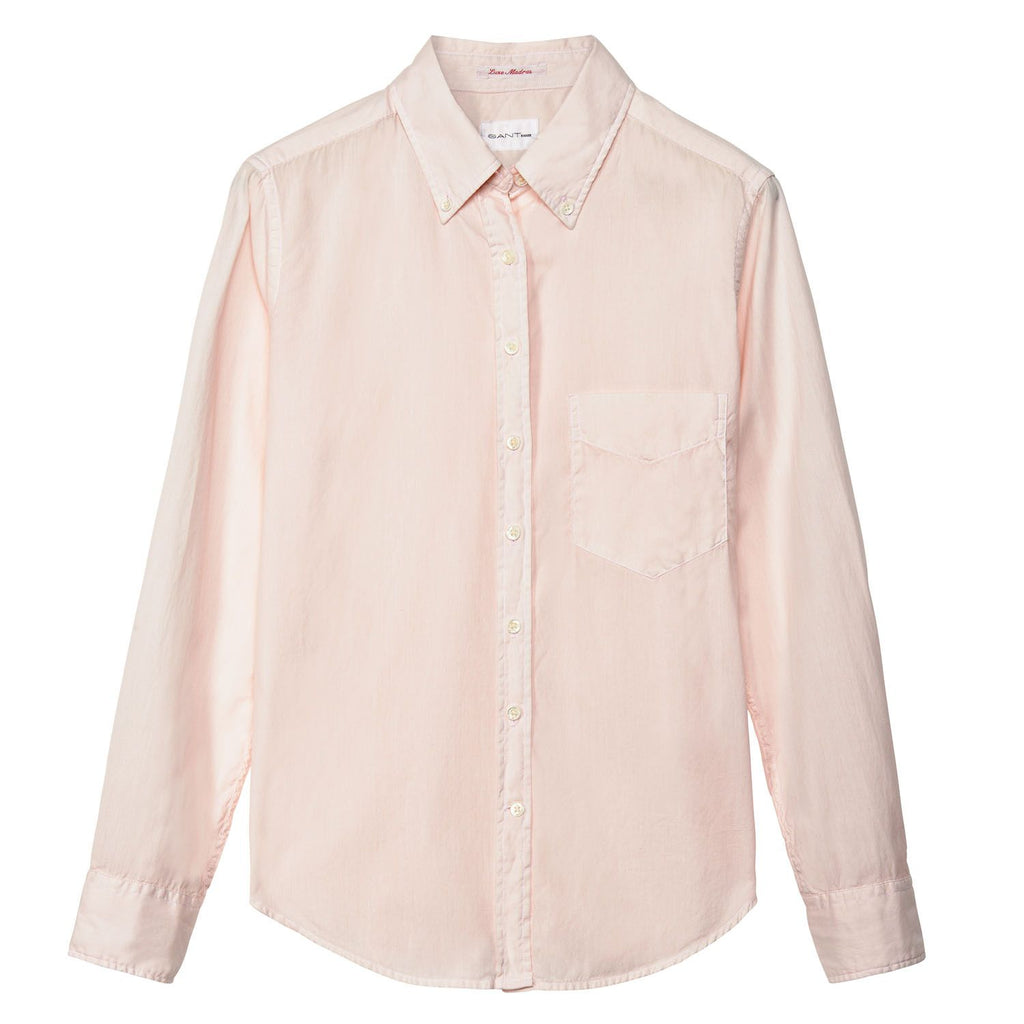 GANT RUGGER Women's Seashell Pink Luxe Madras Button Down Shirt 450881 Size XL