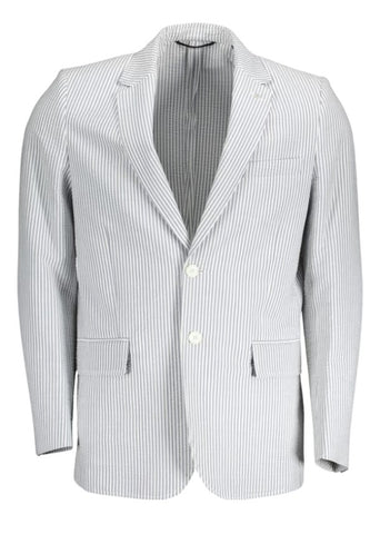 GANT Men's Sea Blue Dobby Stripe Blazer 76414 Size EU 54/ US 44