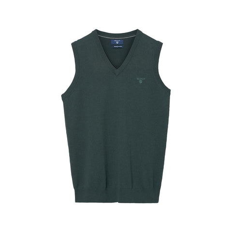 GANT June Bug Green Lightweight Cotton Sweater Vest 83070 Size Medium