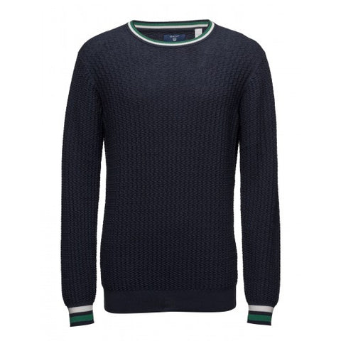 Gant USA Men's Varsity Crew Sweater, Marine, Medium