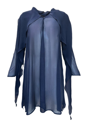 Max Mara Women's Blue Ghirba Pullover Blouse Size 2 NWT