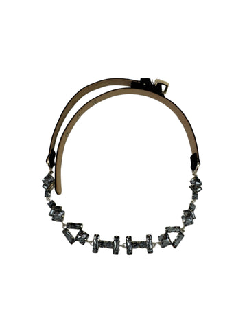 Max Mara Women's Black Gioiello10 Leather "28,5x0,5 " Belt Size XS NWT