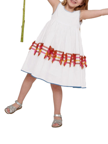 Roberta Roller Rabbit Girls Fez Fringe Aviv Dress 12 Years Multicolor