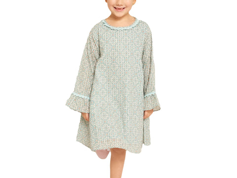 Roberta Roller Rabbit Little Girls Lam Lipika Dress 2 Years Seafoam