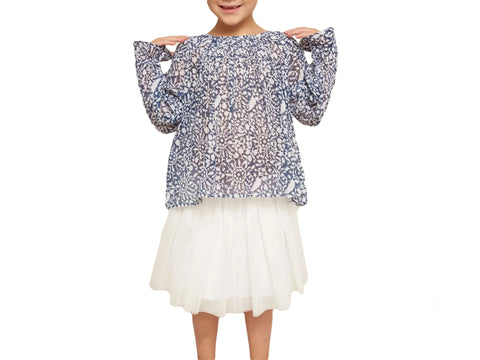 Roberta Roller Rabbit Little Girls My Manasi Top 2 Years Navy Blue