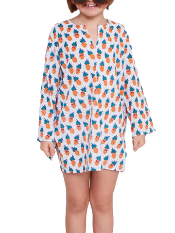 Roberta Roller Rabbit Girls Pina & Colada Kurta 6 Years Orange