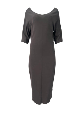 Marina Rinaldi Women's Coffe Gladiolo Knitted Midi Dress NWT